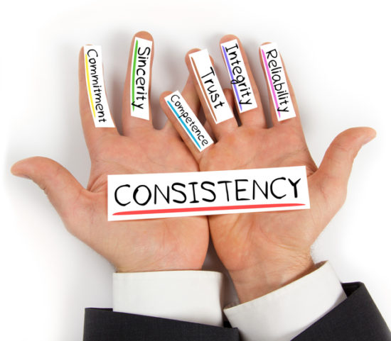 CONSISTENCY- an important key to success